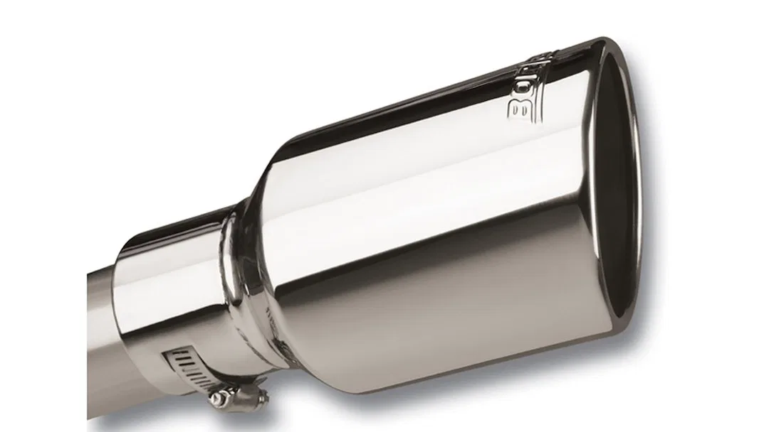 20156 – BORLA Exhaust Tail Pipe Tip, T-304 Stainless Steel 2-1/2 Inch Inlet 4 Inch Outlet Round Angle Cut Rolled Edge...